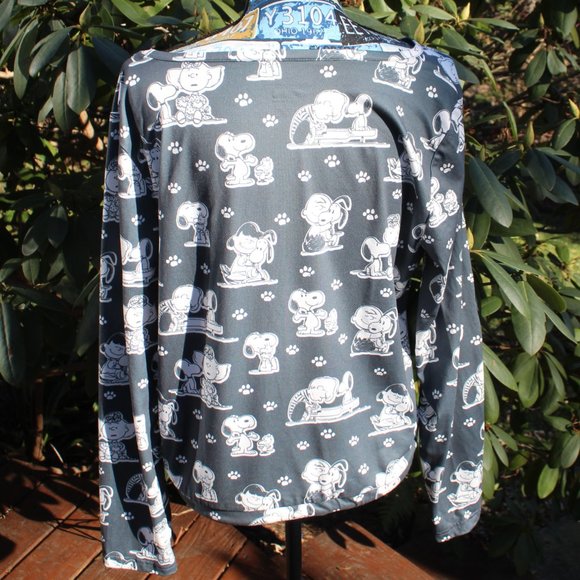 Peanuts Snoopy Dog Lover Soft PJ Top with Drawstring Size Large Womens - Picture 6 of 8